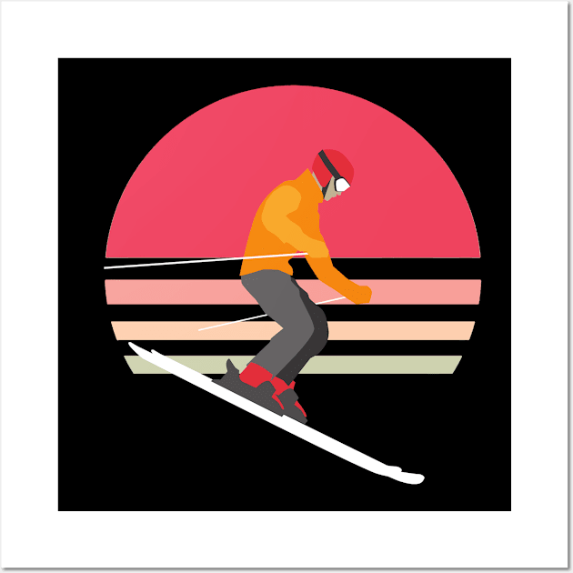 Ski Resort Fun Winter Sports Player Wall Art by luckyboystudio